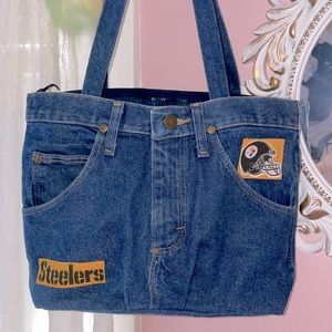 HAND-SEWN Steelers Wrangler Jeans Bag